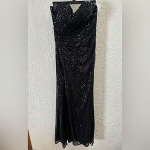 Elegant Black Sequin Prom Dress